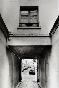 "Courtyard Diptych" B&W Photograph